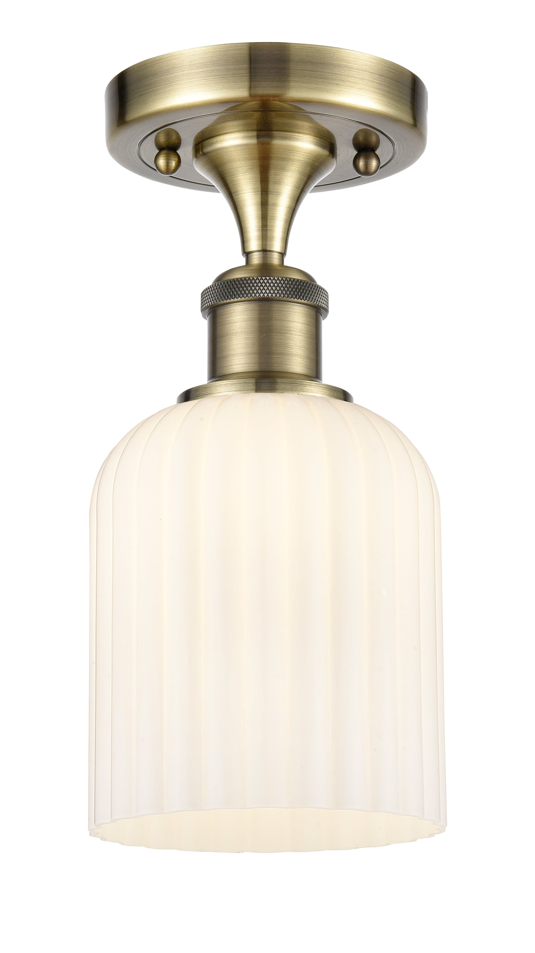 Edison Semi-Flush Mount Brushed Satin Nickel