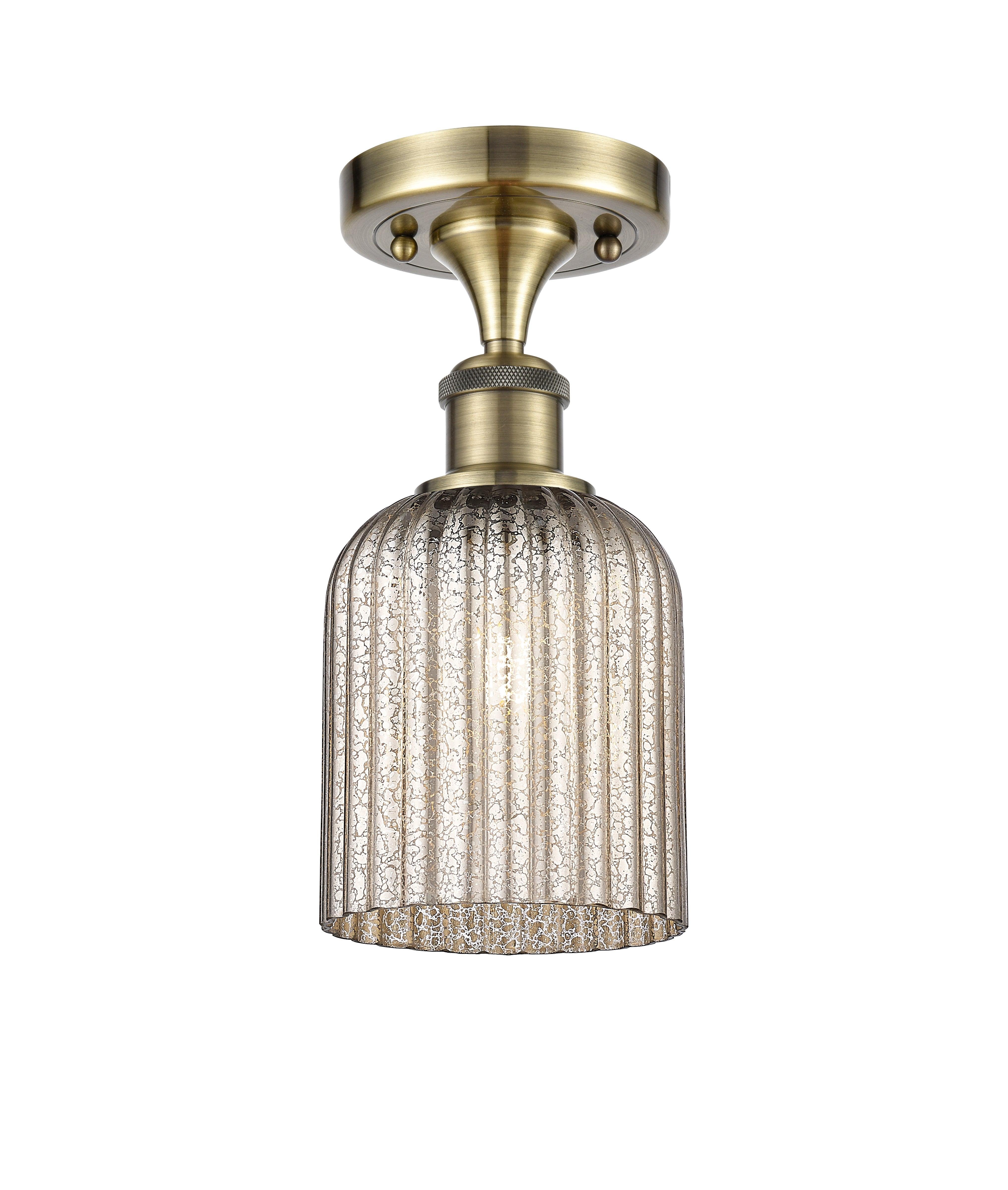 Edison Semi-Flush Mount Brushed Satin Nickel