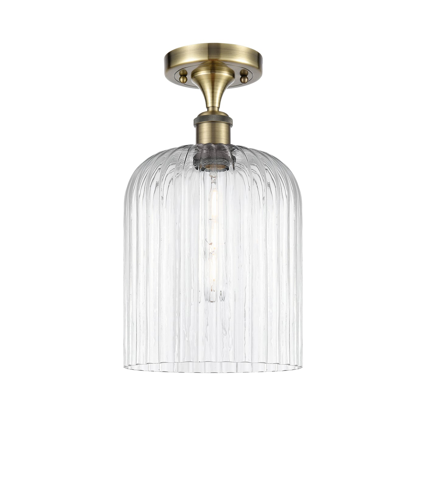 Edison Semi-Flush Mount Brushed Satin Nickel