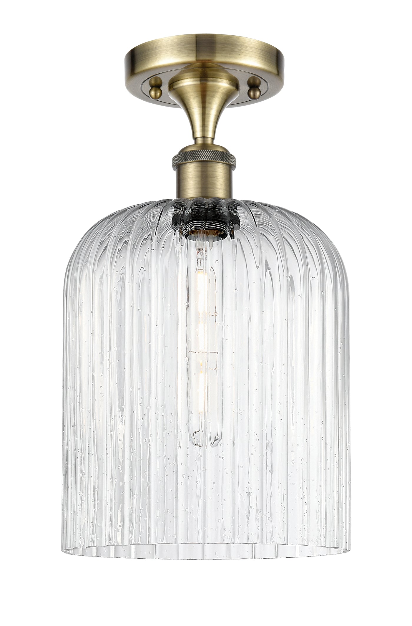 Edison Semi-Flush Mount Brushed Satin Nickel
