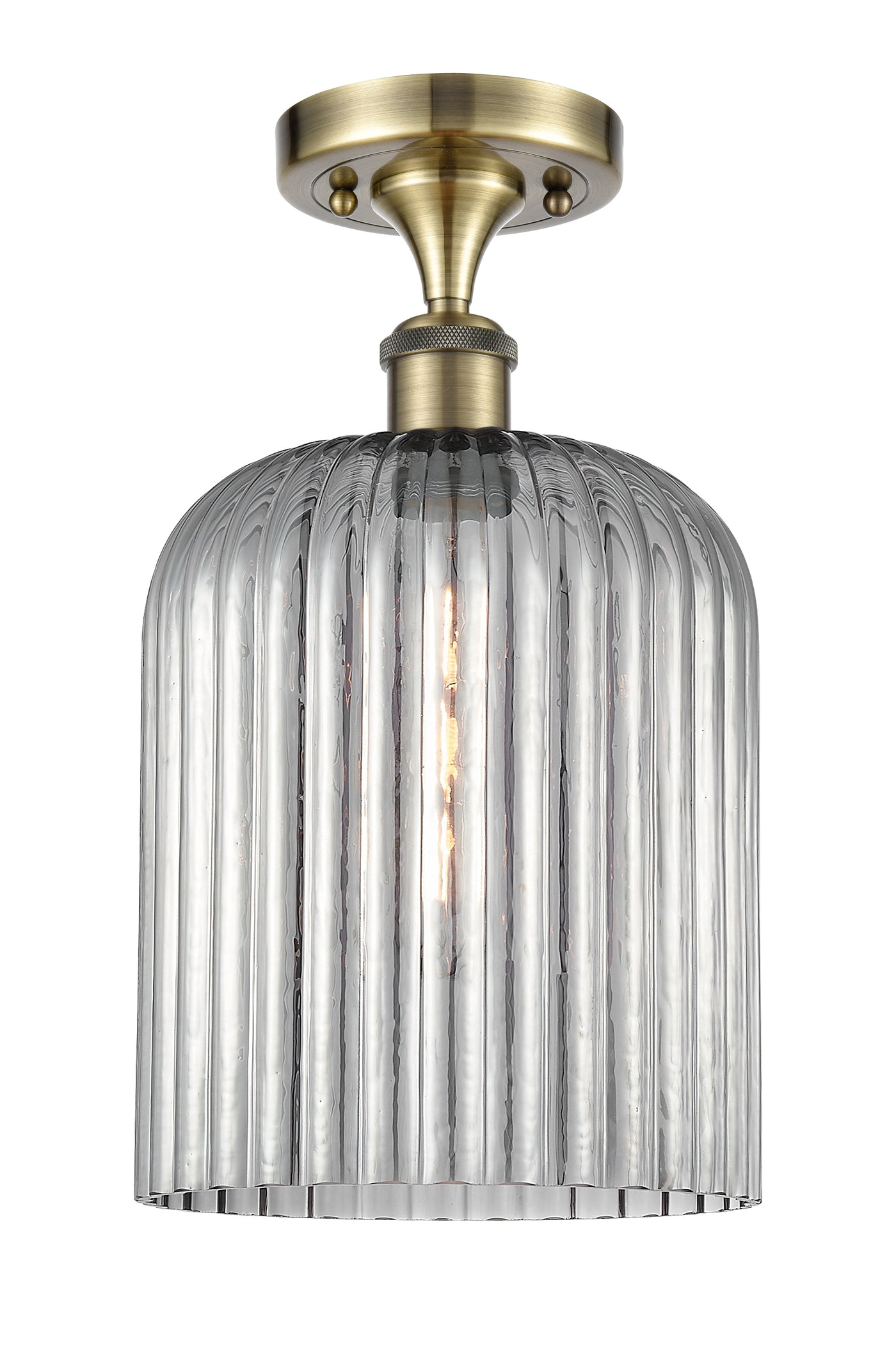 Edison Semi-Flush Mount Brushed Satin Nickel