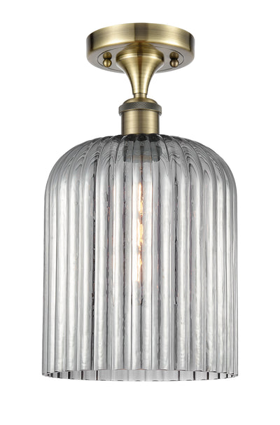 Edison Semi-Flush Mount Brushed Satin Nickel
