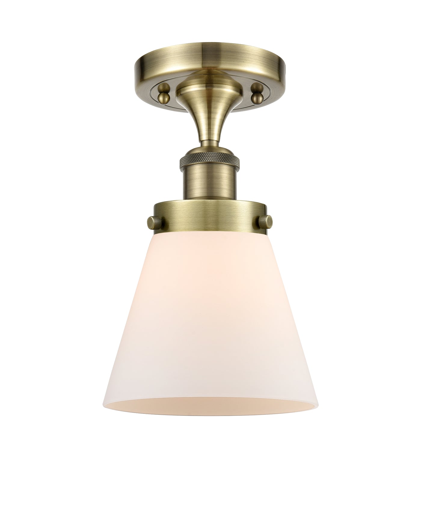 Edison Semi-Flush Mount Brushed Satin Nickel