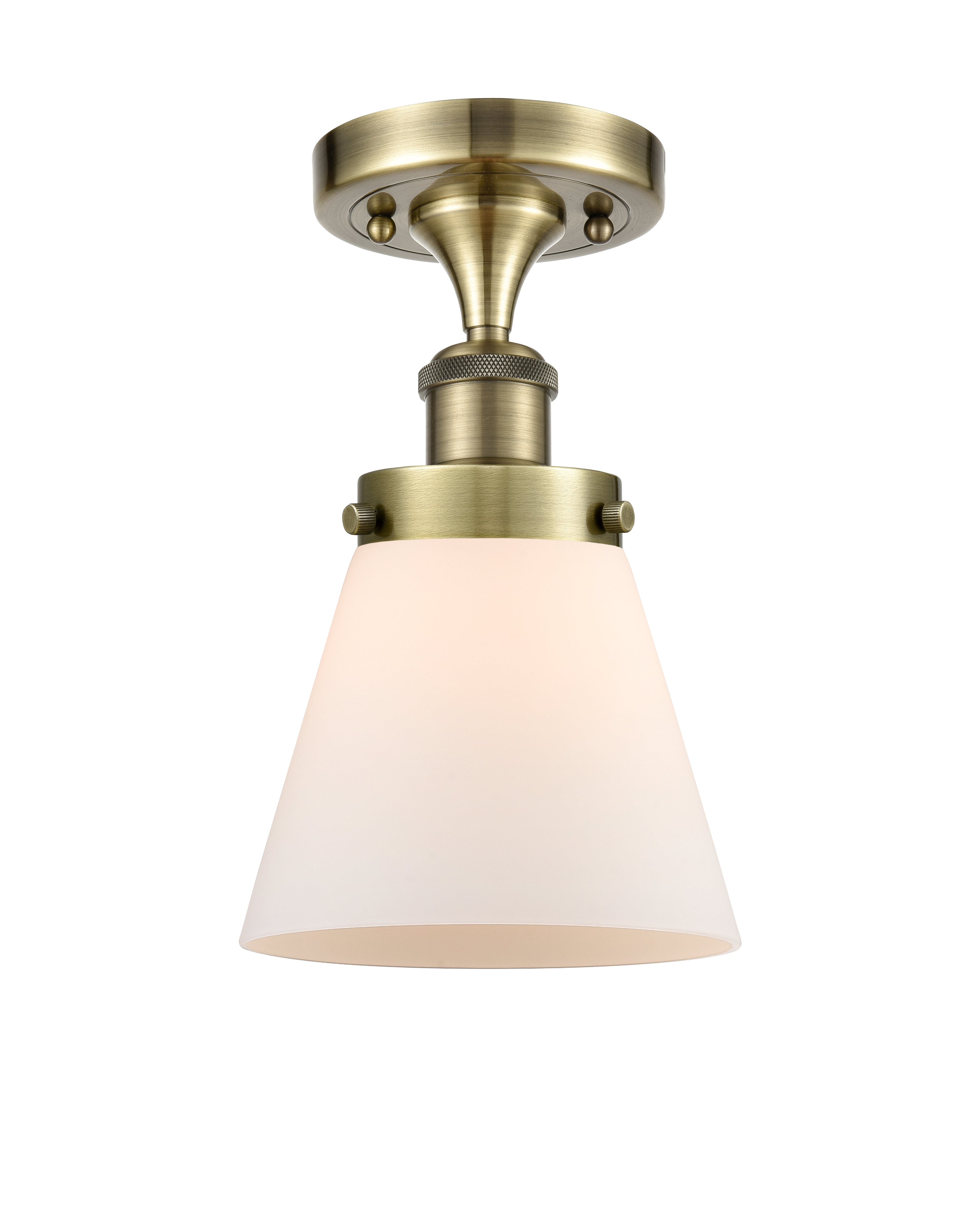 Edison Semi-Flush Mount Brushed Satin Nickel