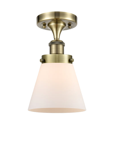 Cone 6-Inch 1-Light Semi-Flush Mount 11-Inch High Dimmable