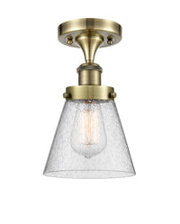 Edison Semi-Flush Mount Brushed Satin Nickel