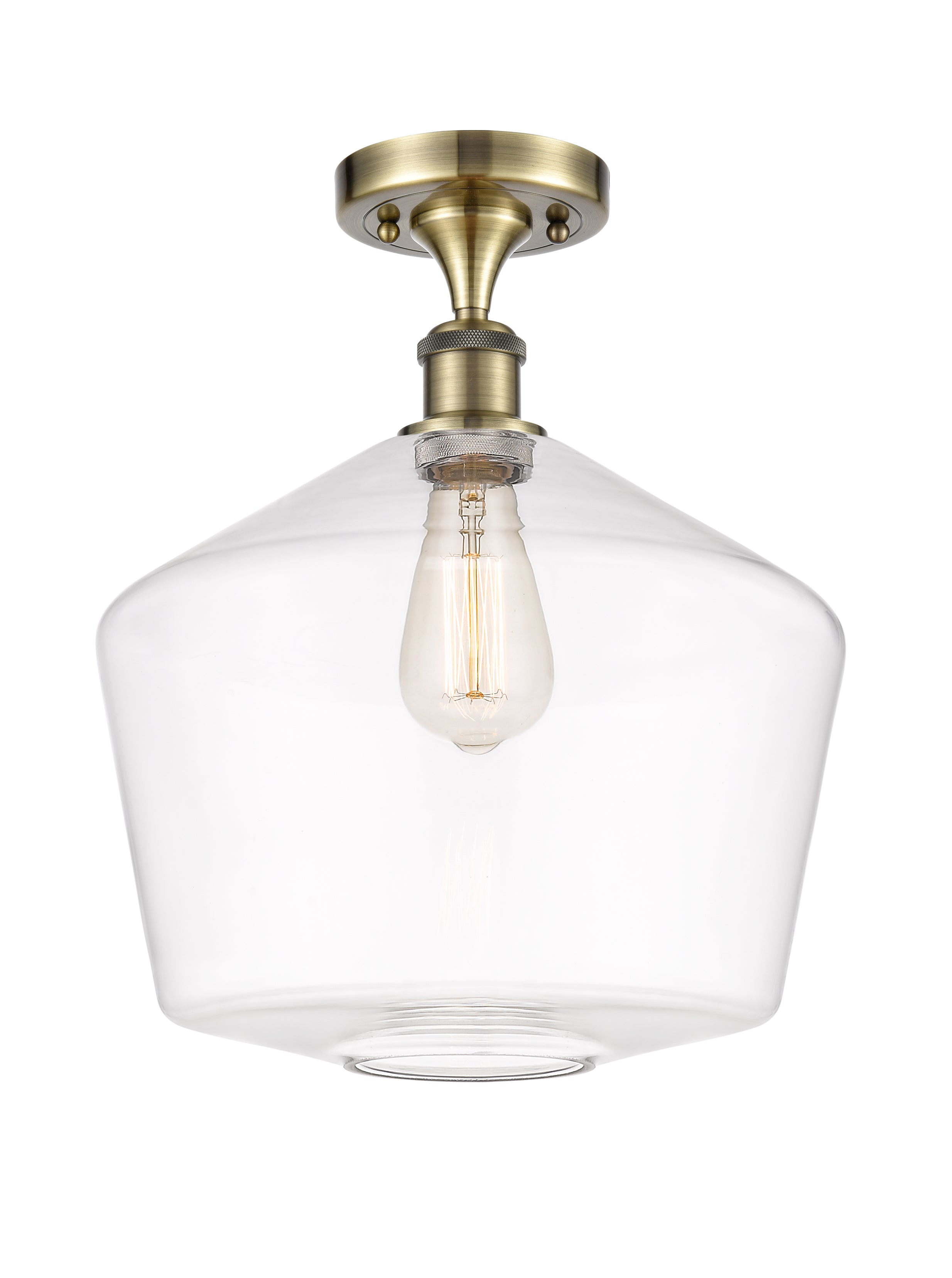 Edison Semi-Flush Mount Brushed Nickel