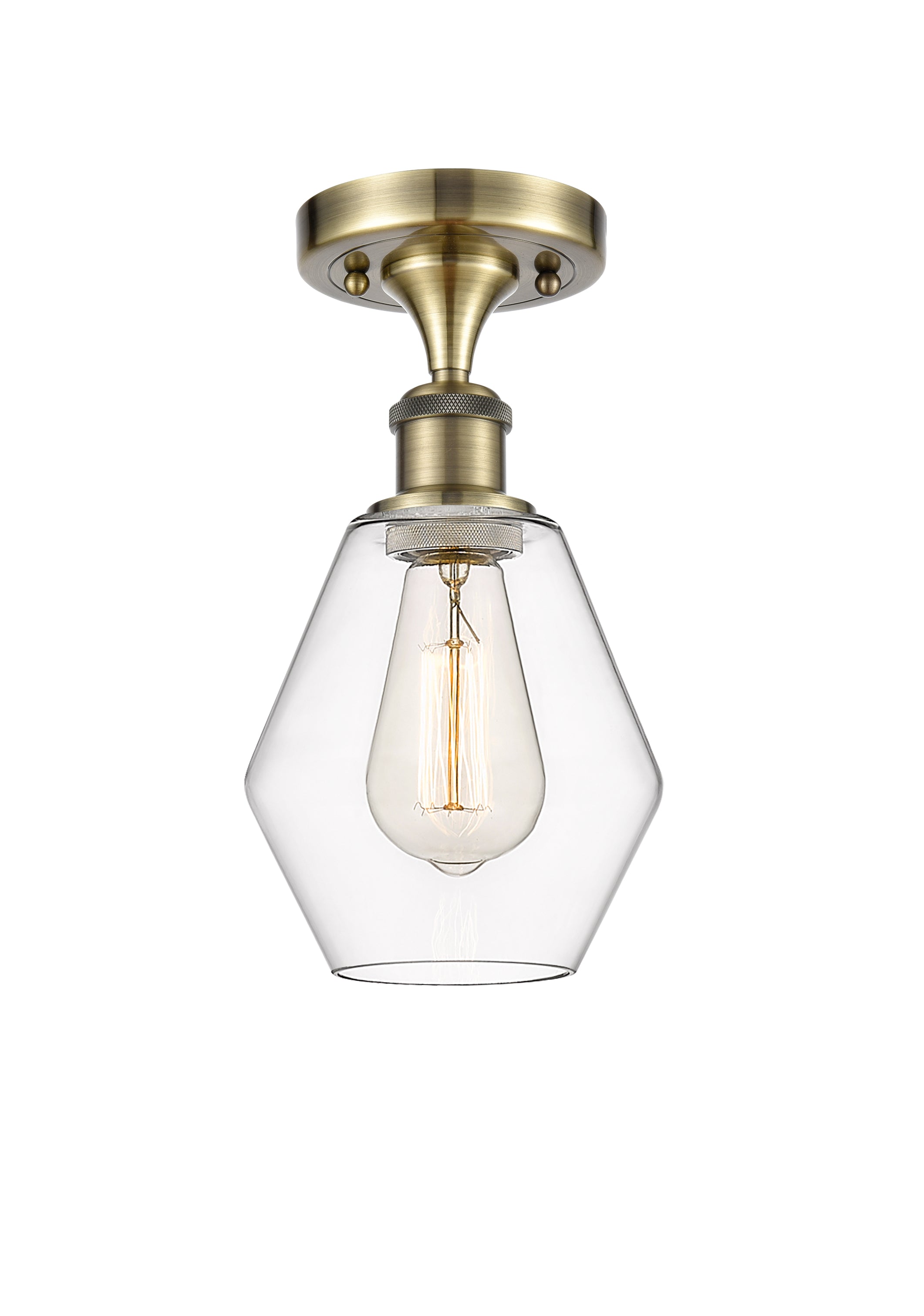 Edison Semi-Flush Mount Brushed Nickel