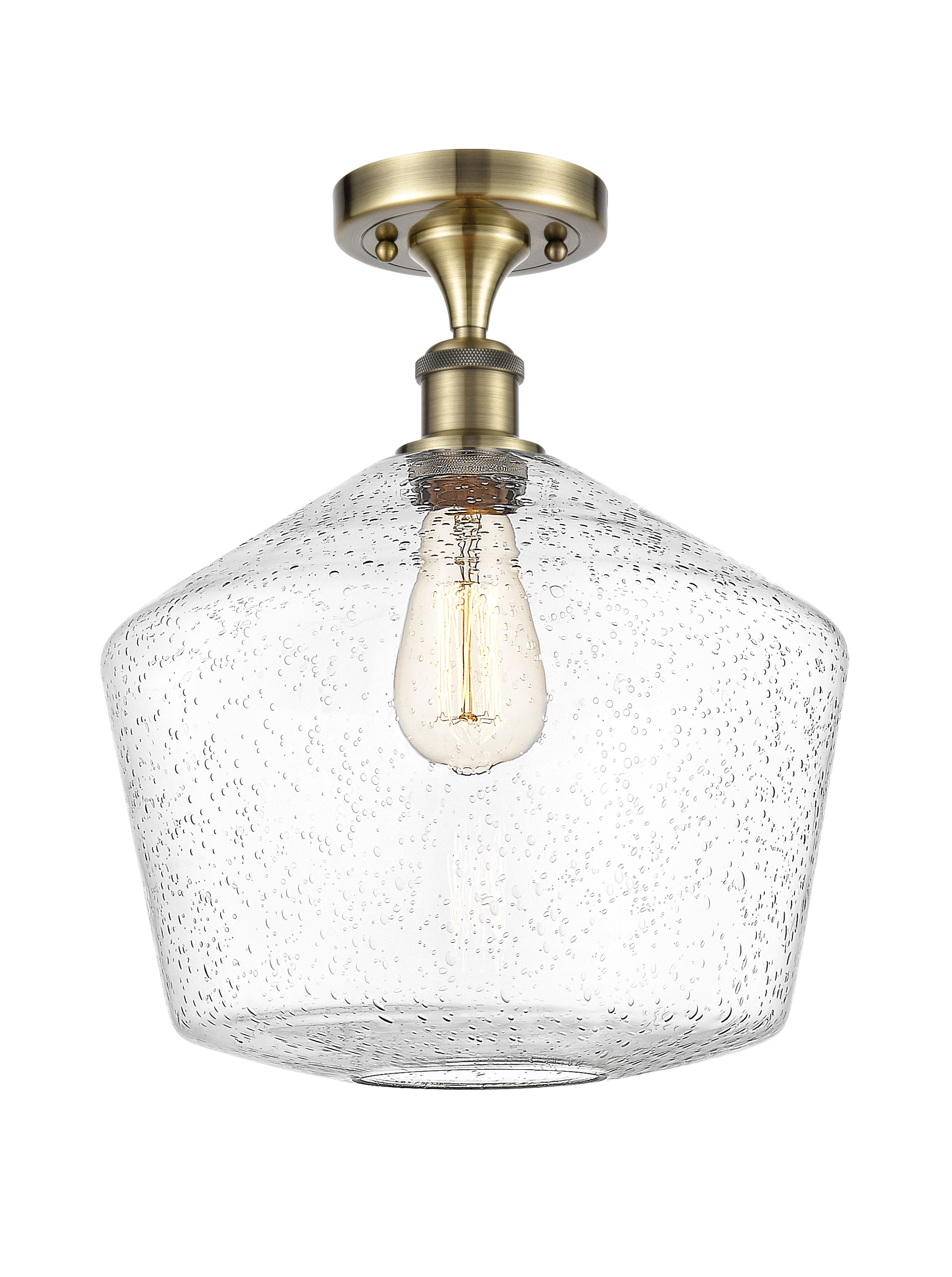 Edison Semi-Flush Mount Brushed Nickel