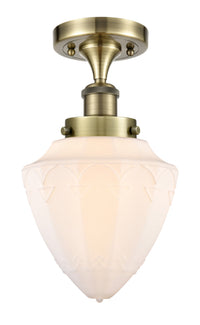 Edison Semi-Flush Mount Brushed Nickel