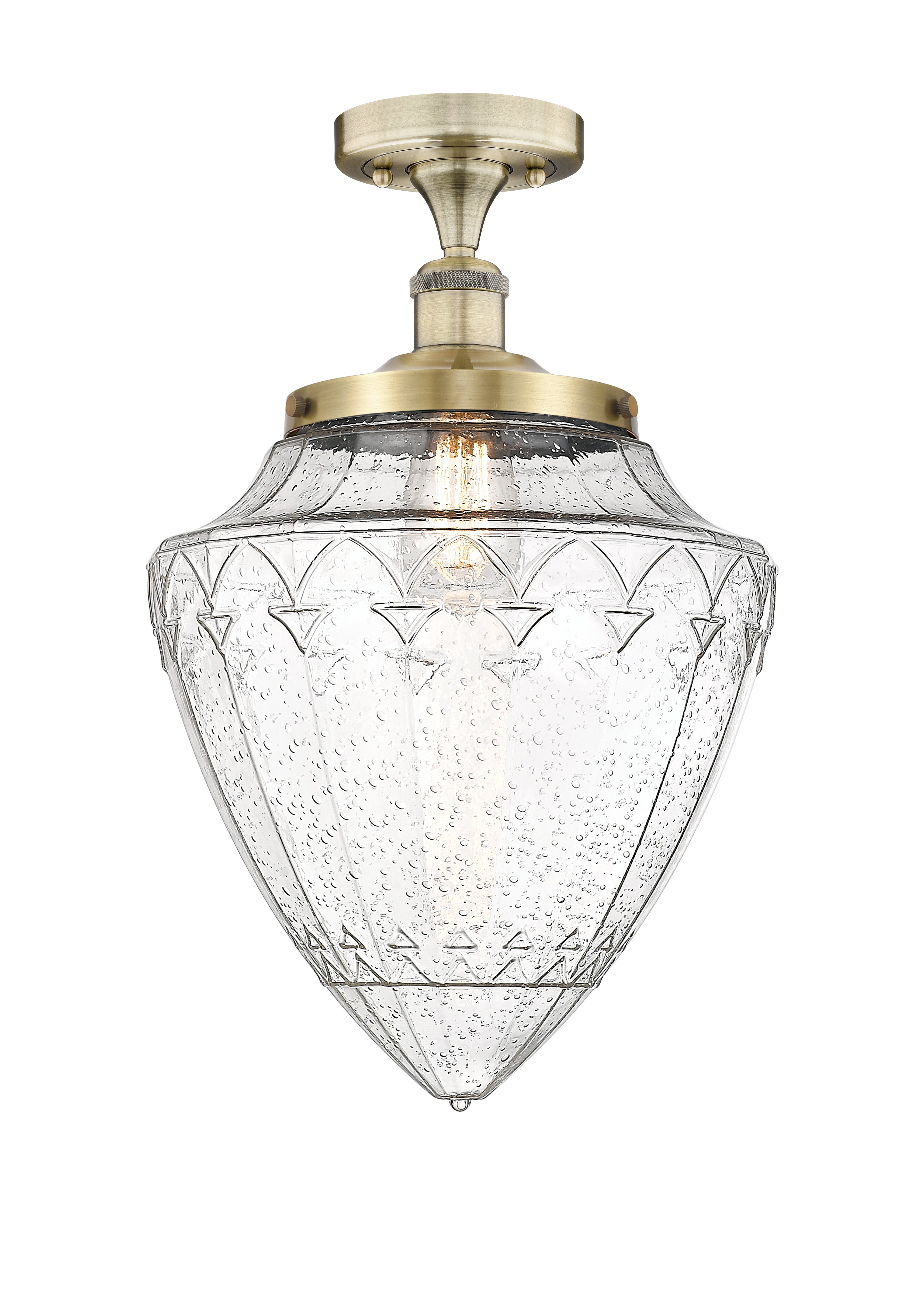 Edison Semi-Flush Mount Brushed Satin Nickel