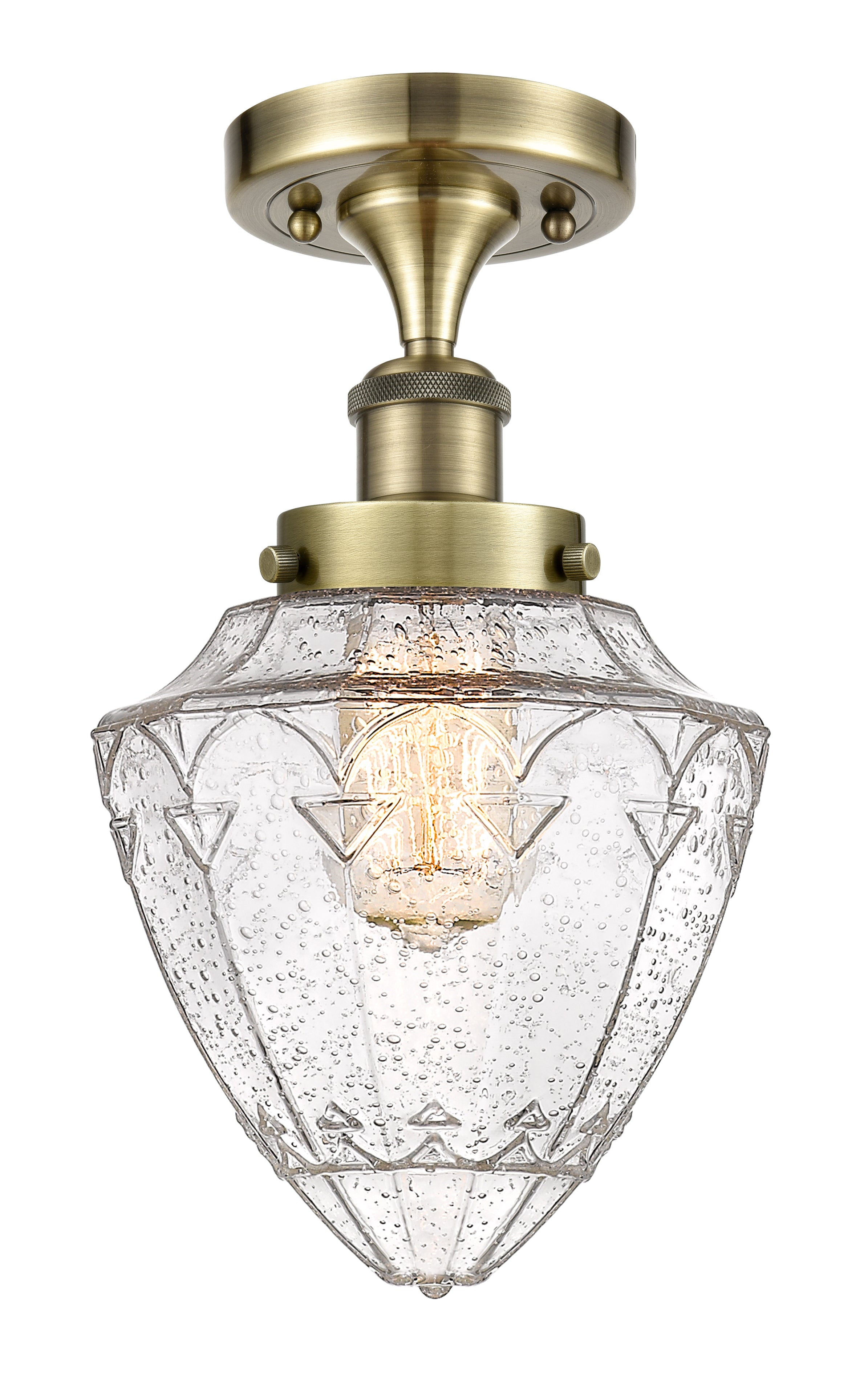 Edison Semi-Flush Mount Brushed Nickel