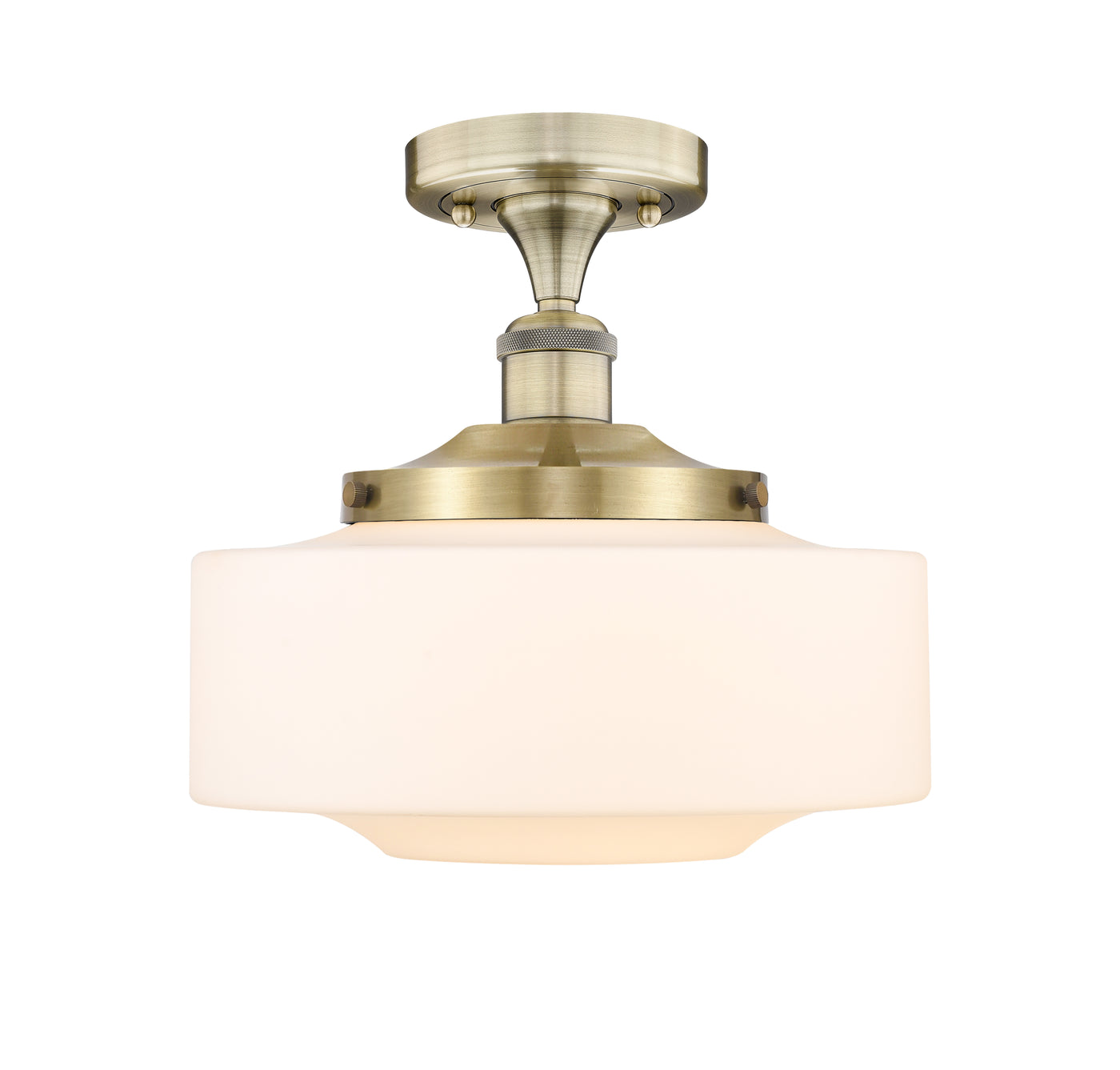 Edison Semi-Flush Mount Brushed Satin Nickel