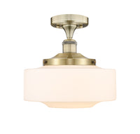 Edison Semi-Flush Mount Brushed Satin Nickel