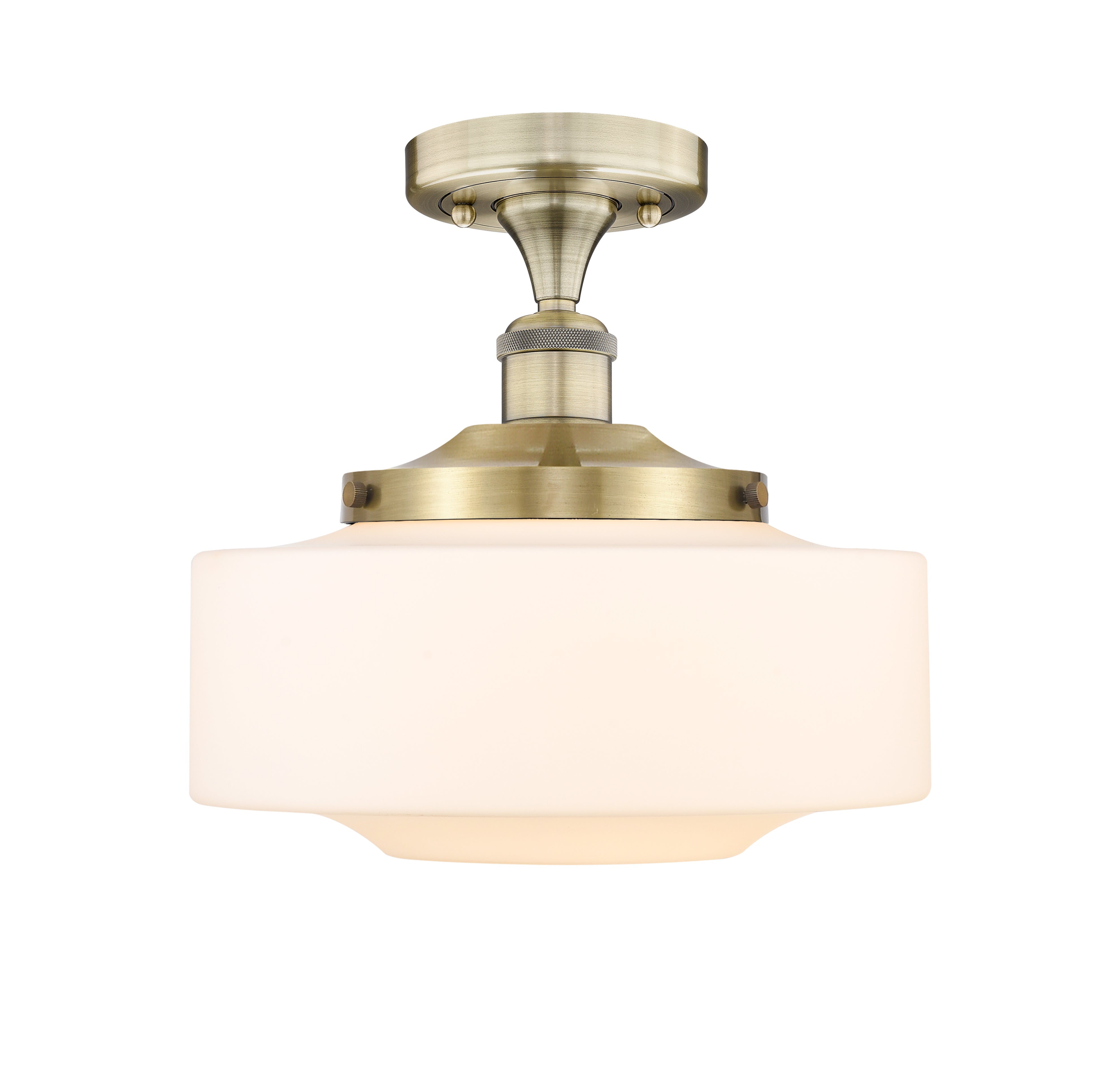 Edison Semi-Flush Mount Brushed Satin Nickel