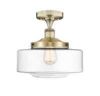 Edison Semi-Flush Mount Brushed Satin Nickel