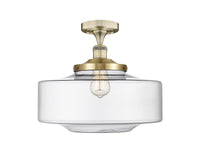 Edison Semi-Flush Mount Brushed Nickel