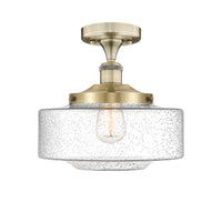 Edison Semi-Flush Mount Brushed Satin Nickel