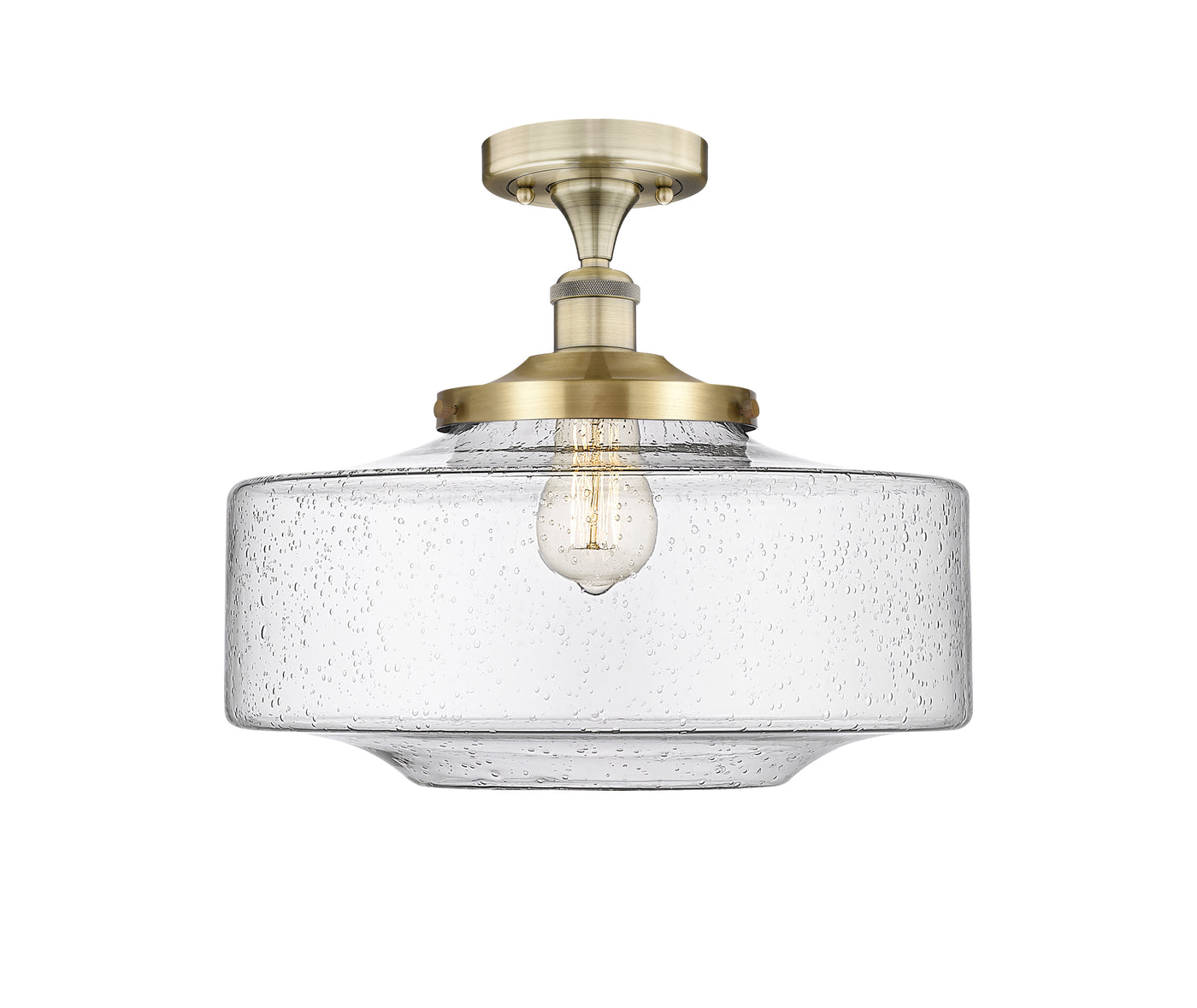 Edison Semi-Flush Mount Brushed Nickel
