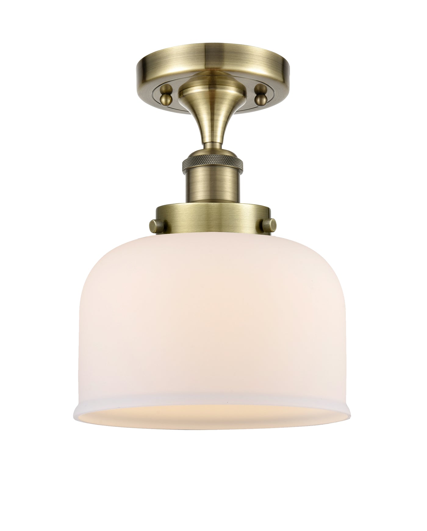 Edison Semi-Flush Mount Brushed Nickel Finish