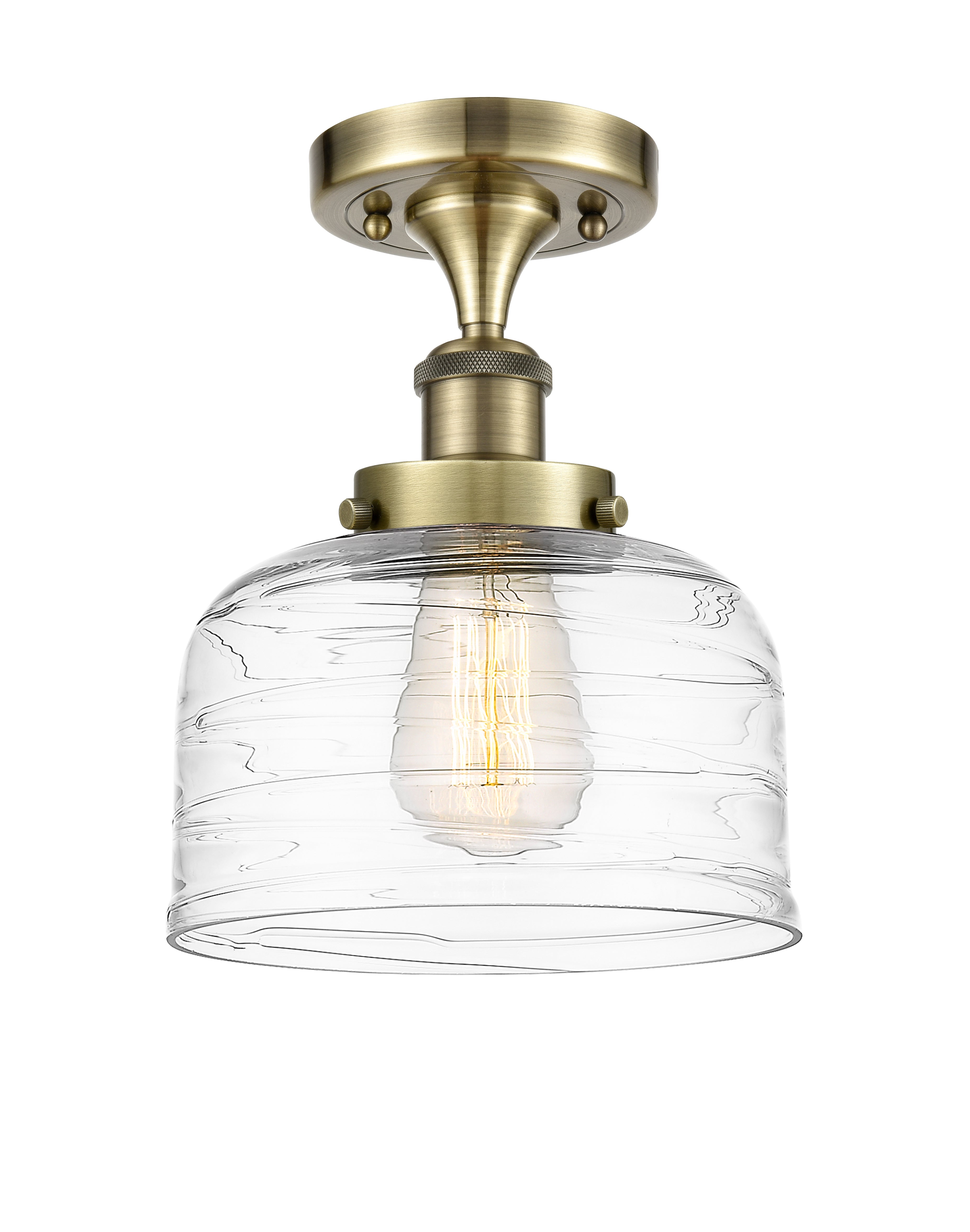 Edison Semi-Flush Mount Brushed Satin Nickel