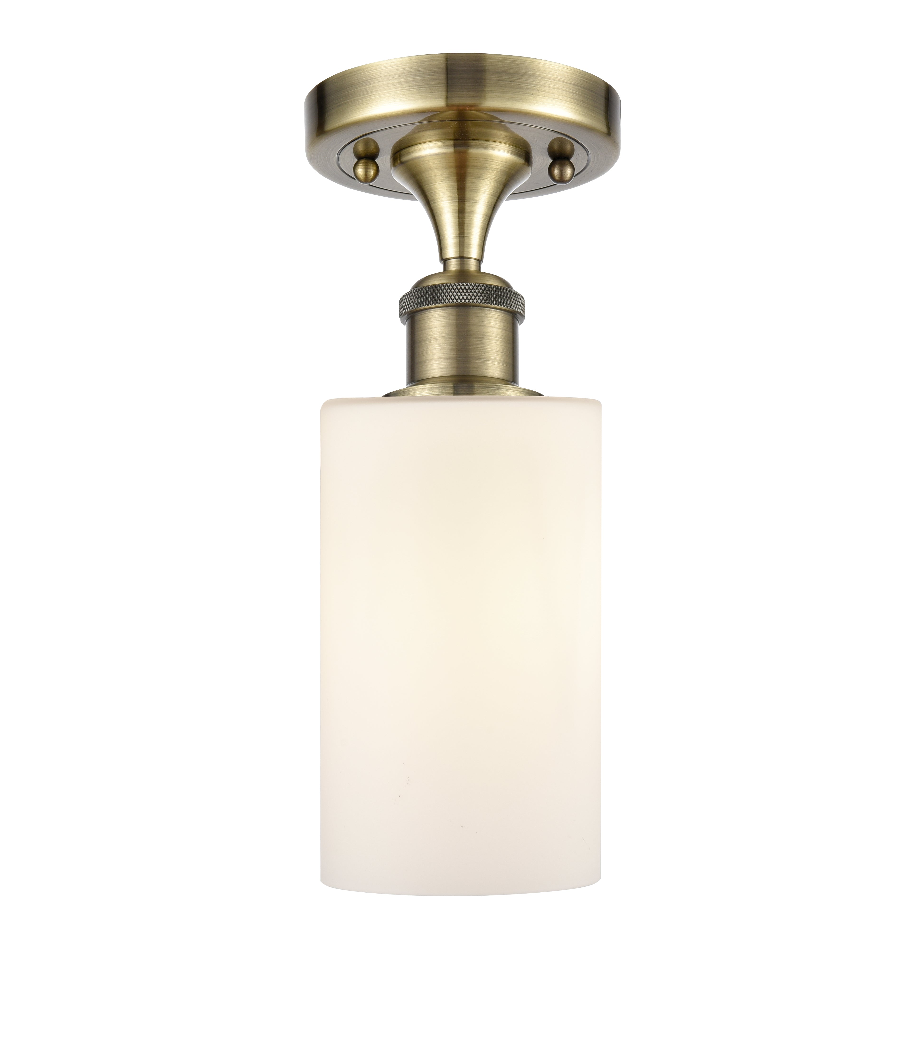 Edison Semi-Flush Mount Brushed Satin Nickel