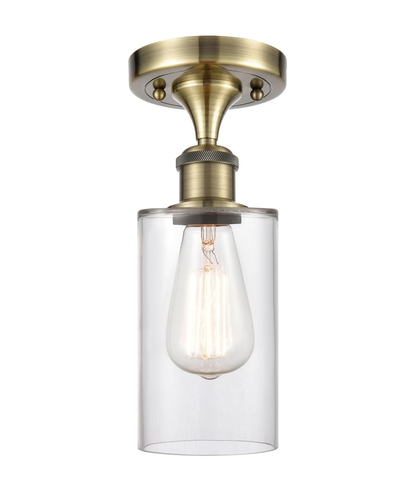 Edison Semi-Flush Mount Brushed Satin Nickel