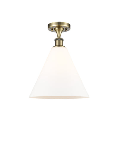 Edison Semi-Flush Mount Brushed Nickel