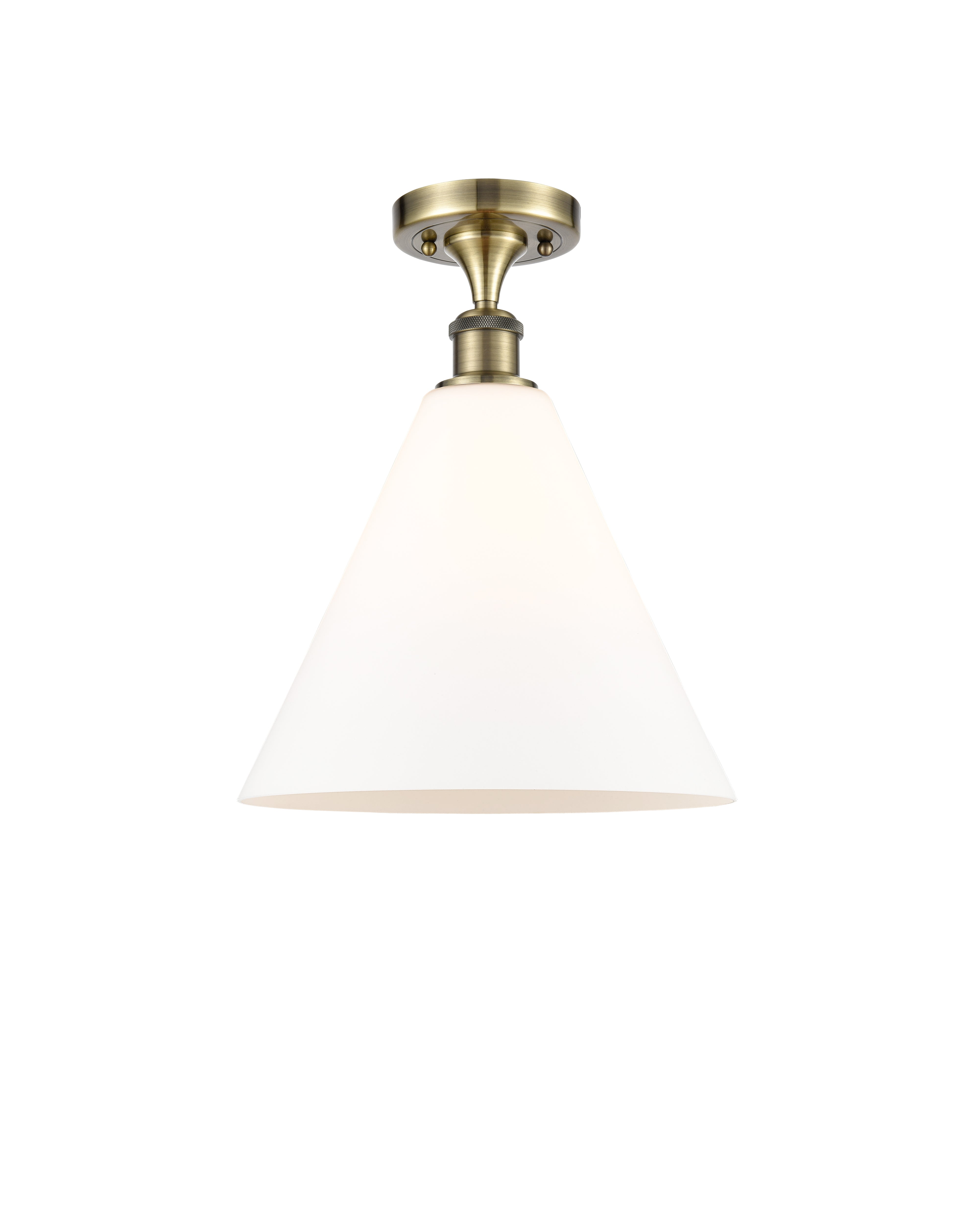 Edison Semi-Flush Mount Brushed Nickel