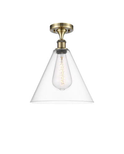 Edison Semi-Flush Mount Brushed Nickel