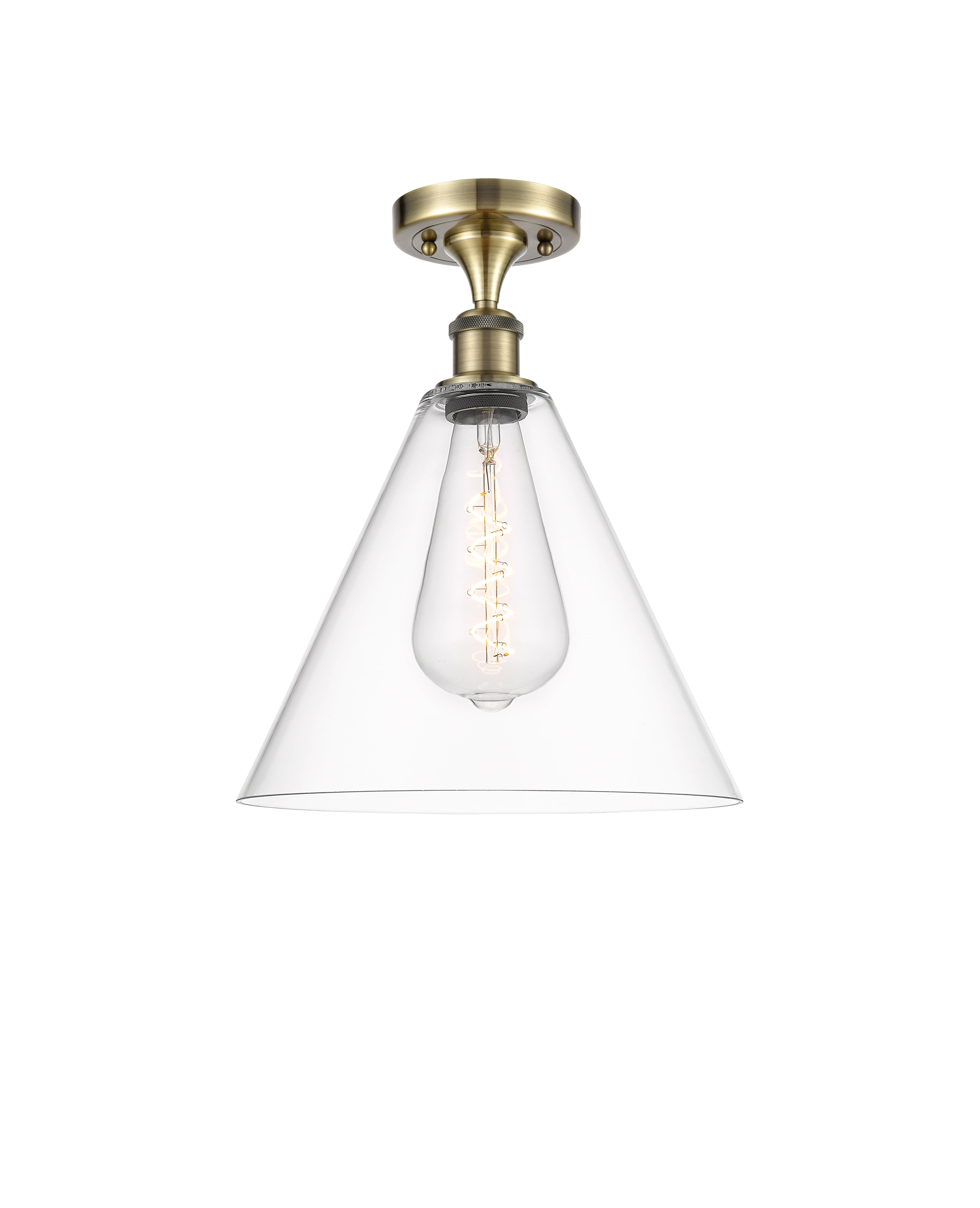 Edison Semi-Flush Mount Brushed Nickel