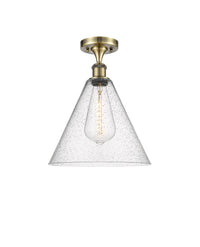 Edison Semi-Flush Mount Brushed Nickel