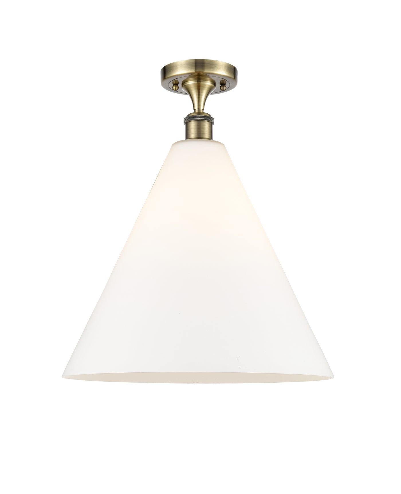 Edison Semi-Flush Mount Brushed Satin Nickel