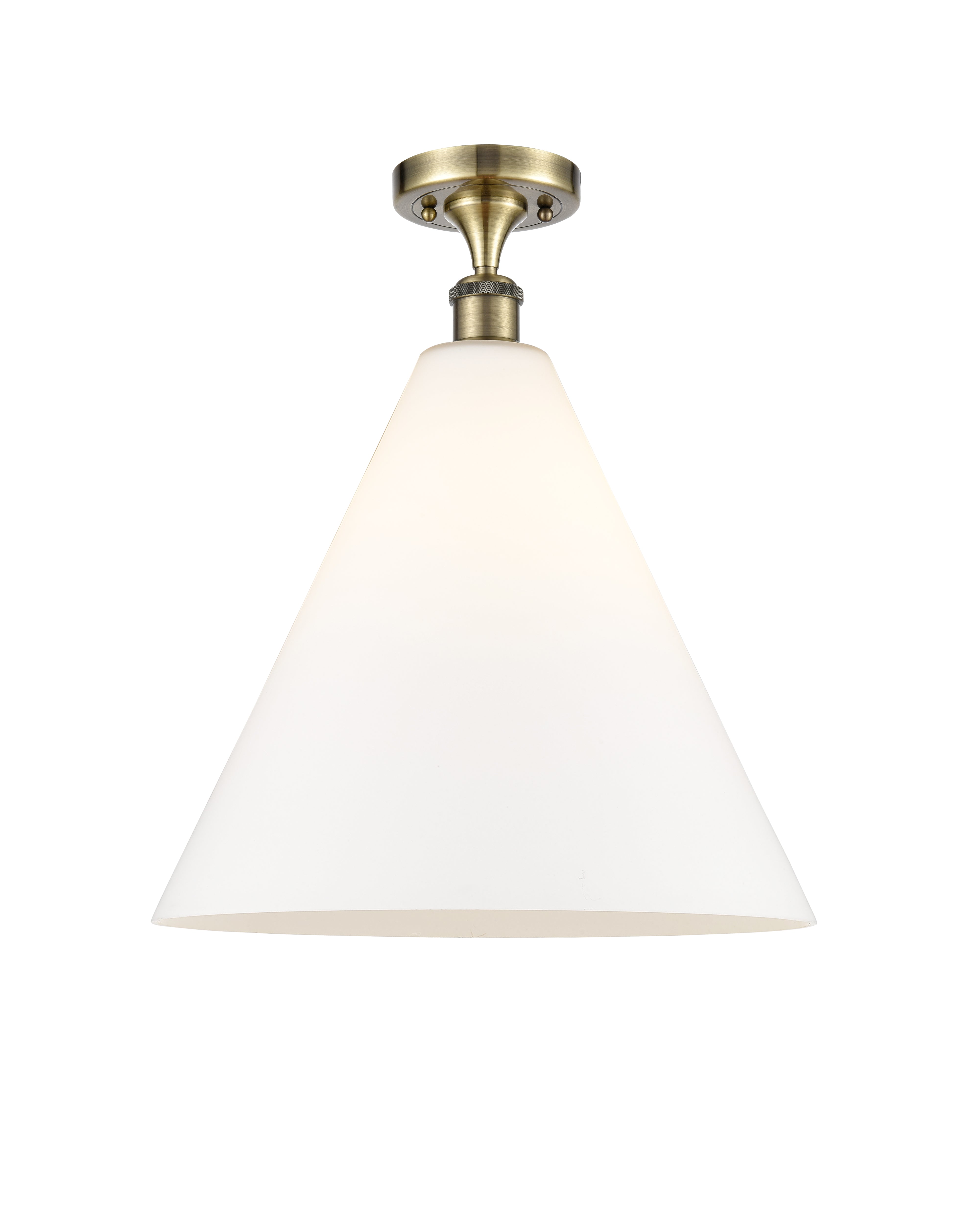 Edison Semi-Flush Mount Brushed Satin Nickel