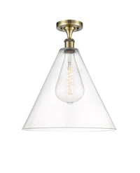Edison Semi-Flush Mount Brushed Satin Nickel