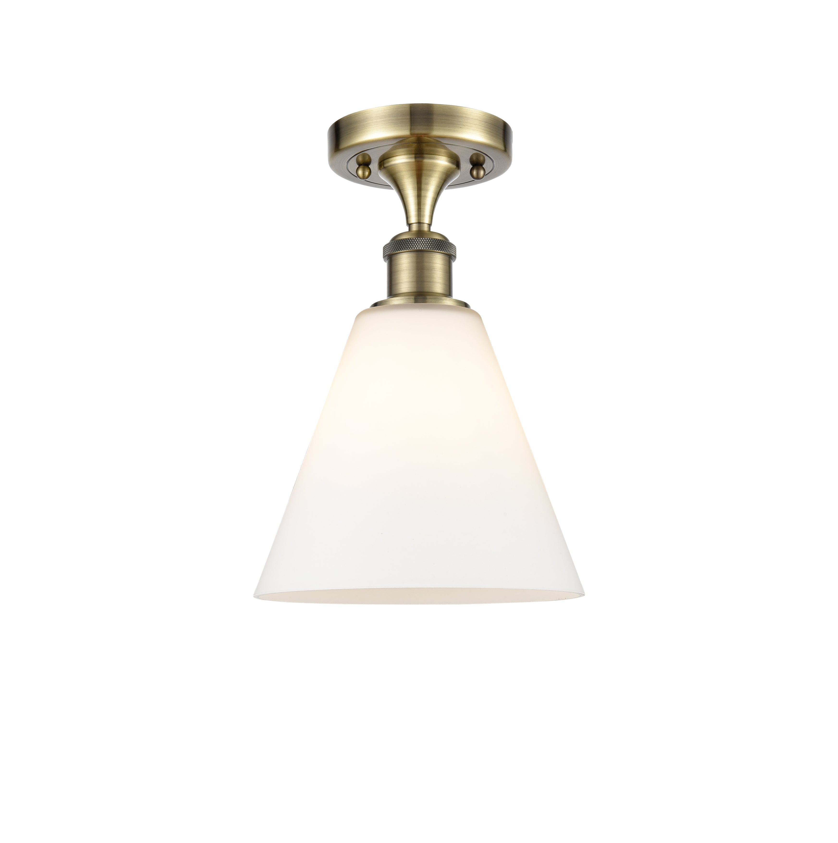 Edison Semi-Flush Mount Brushed Satin Nickel
