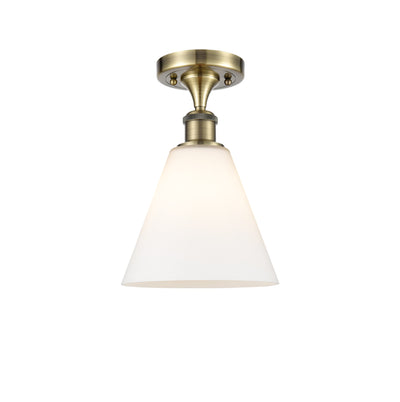 Berkshire Glass 8-Inch 1-Light Semi-Flush Mount 12-Inch High