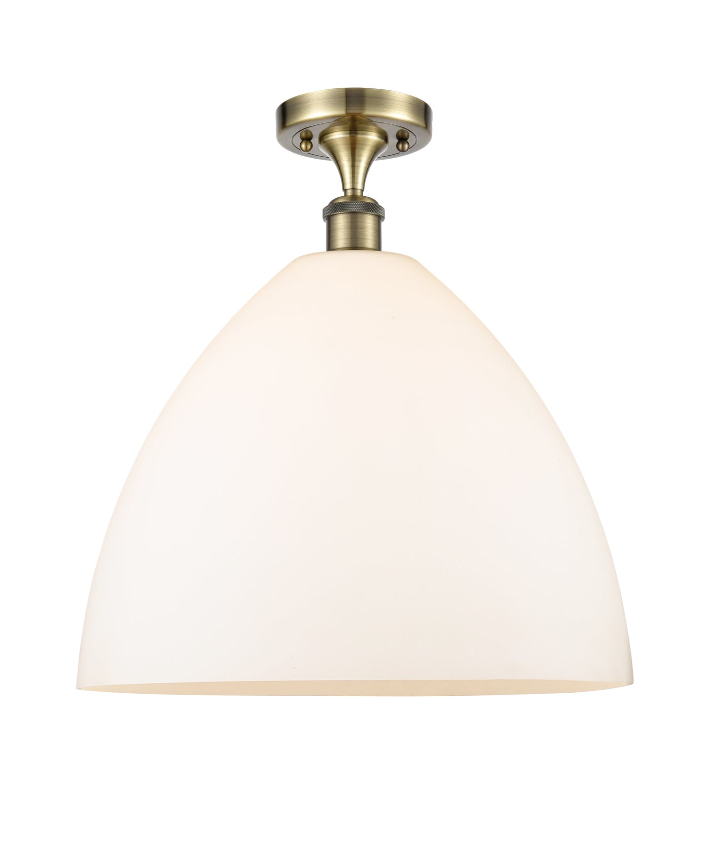 Edison Semi-Flush Mount Brushed Satin Nickel