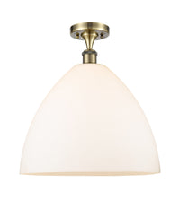 Edison Semi-Flush Mount Brushed Satin Nickel