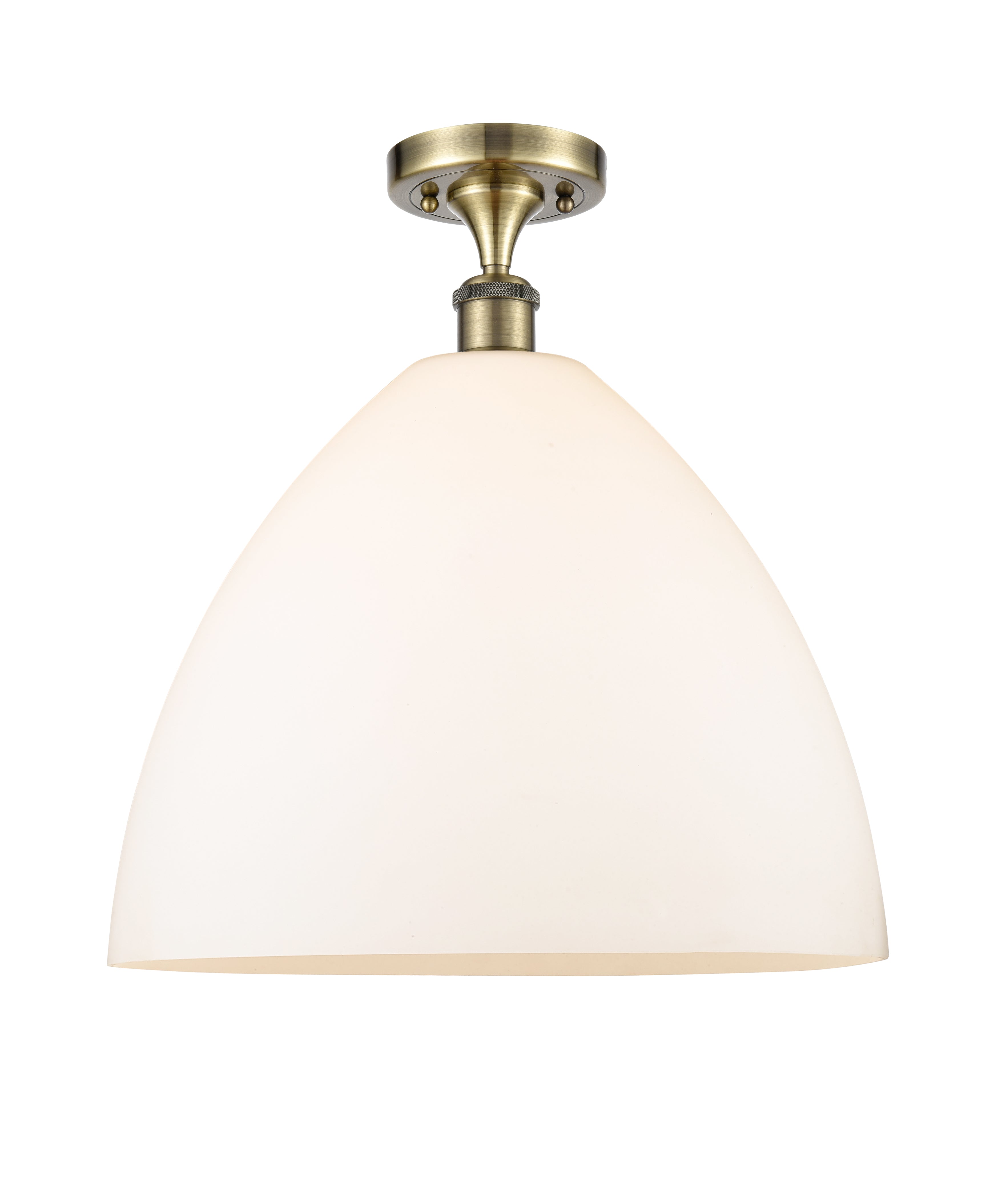 Edison Semi-Flush Mount Brushed Satin Nickel