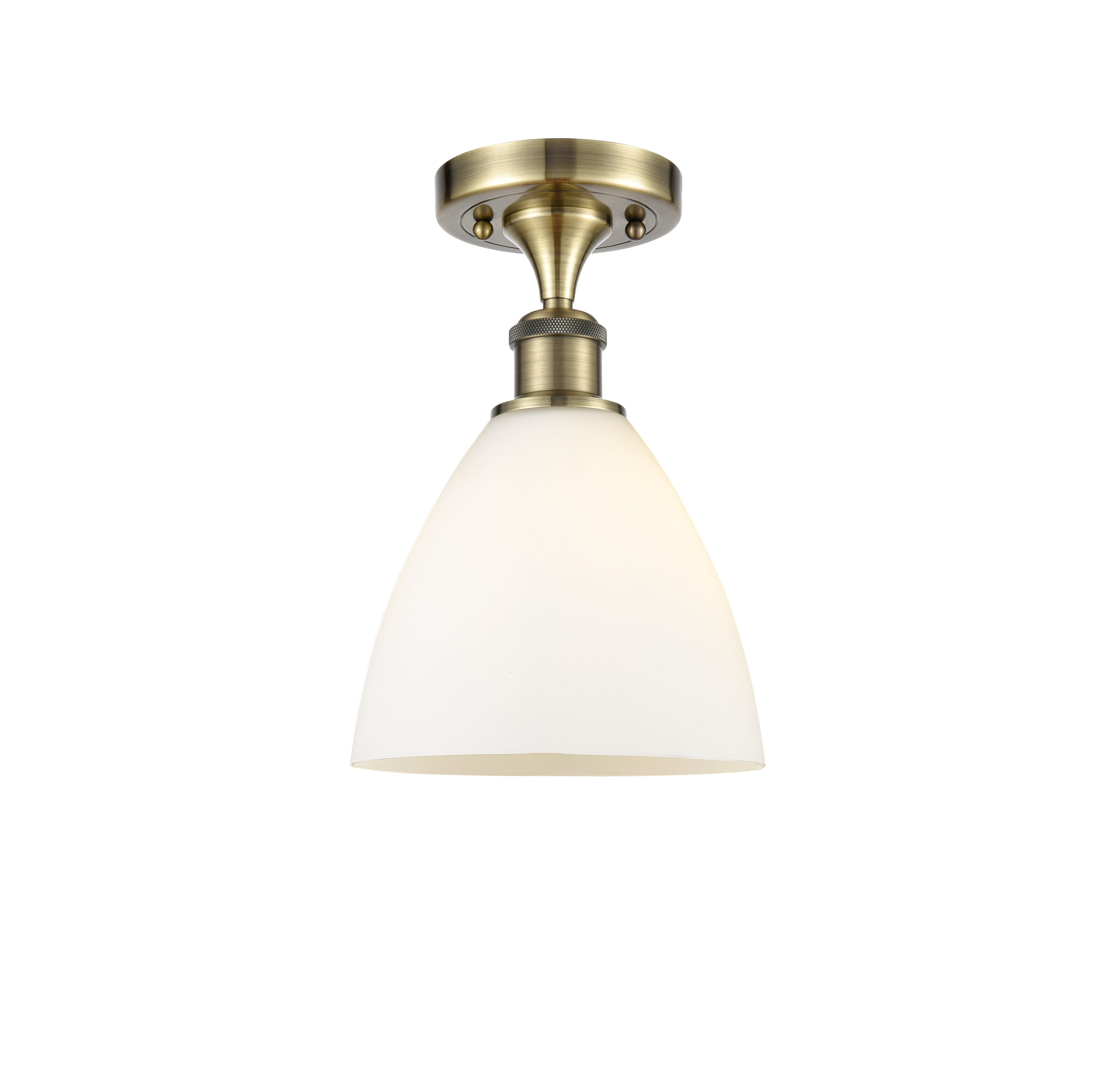 Edison Semi-Flush Mount Brushed Satin Nickel