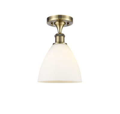 Bristol 8-Inch 1-Light Semi-Flush Mount Dome Shade 11.5-Inch High