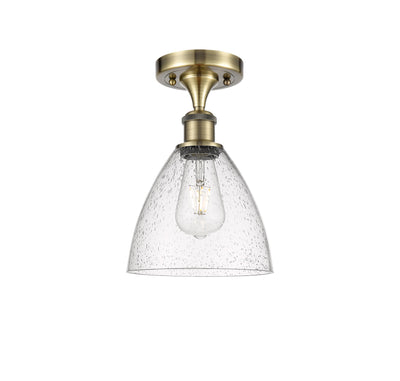 Bristol 8-Inch 1-Light Semi-Flush Mount Dome Shade 11.5-Inch High