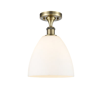 Bristol 9-Inch 1-Light Semi-Flush Mount Dome Shade 13.125-Inch High