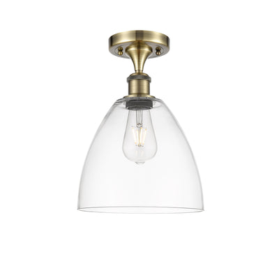 Bristol 9-Inch 1-Light Semi-Flush Mount Dome Shade 13.125-Inch High