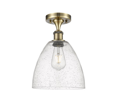 Bristol 9-Inch 1-Light Semi-Flush Mount Dome Shade 13.125-Inch High