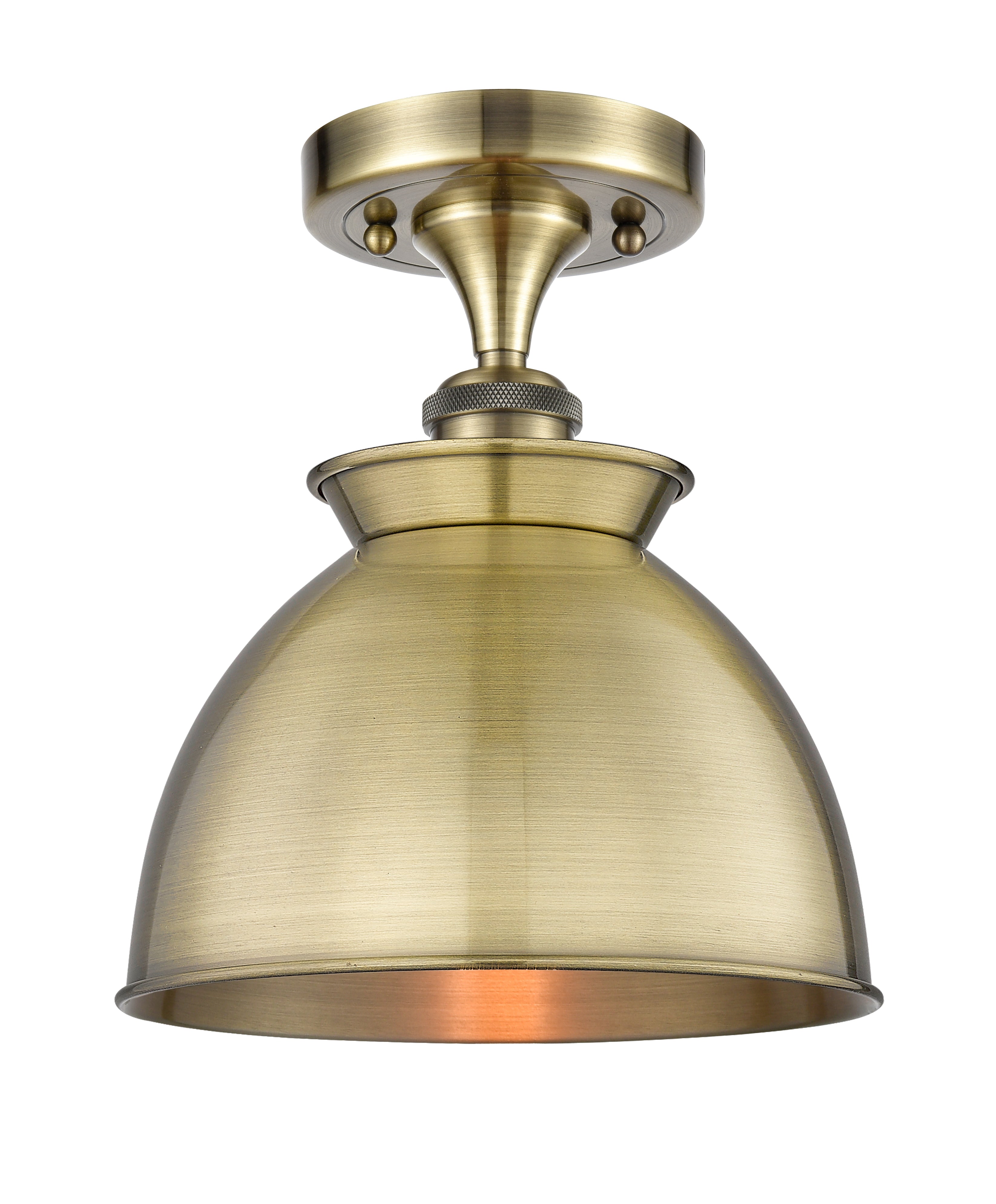 Edison Semi-Flush Mount Brushed Satin Nickel