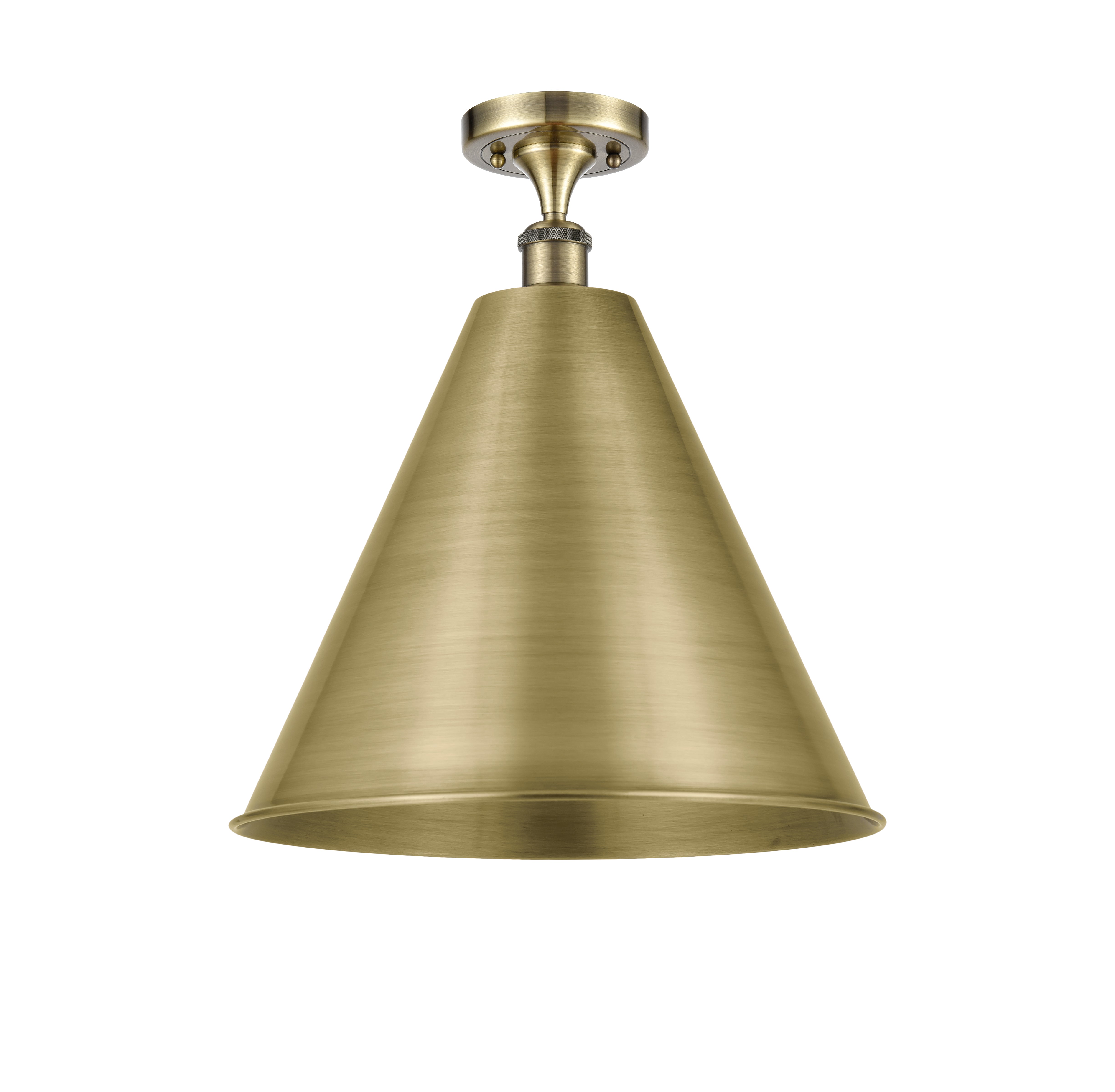 Edison Semi-Flush Mount Brushed Satin Nickel