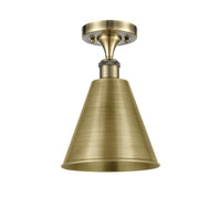 Edison Semi-Flush Mount Brushed Satin Nickel