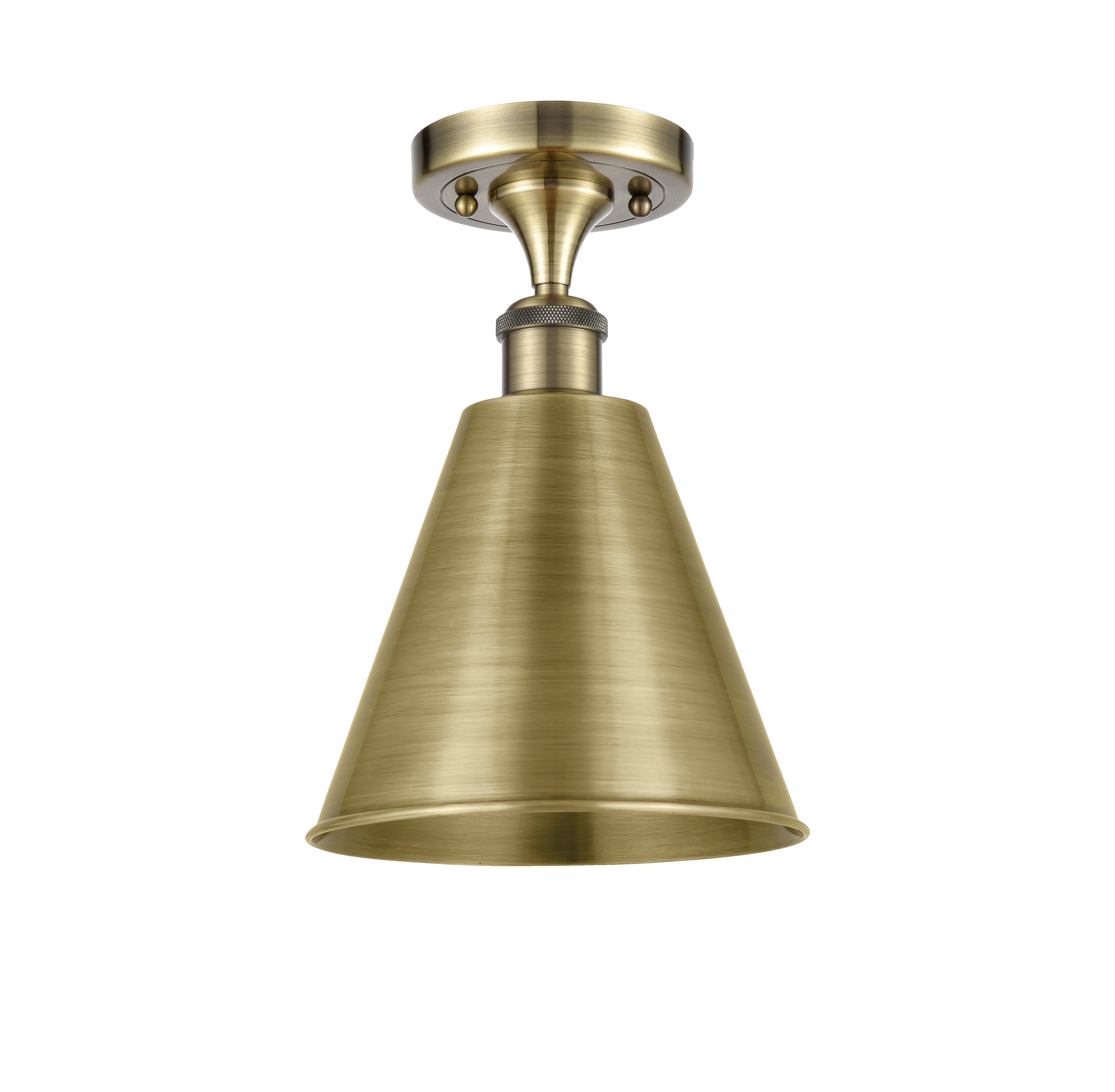 Edison Semi-Flush Mount Brushed Satin Nickel